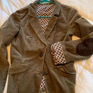 Olive green corduroy blazer